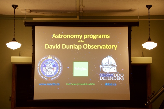 presentation in lecture hall on DDO opening day