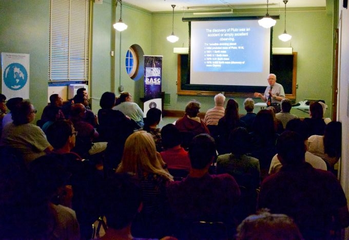 planet 9 lecture in progress at the DDO