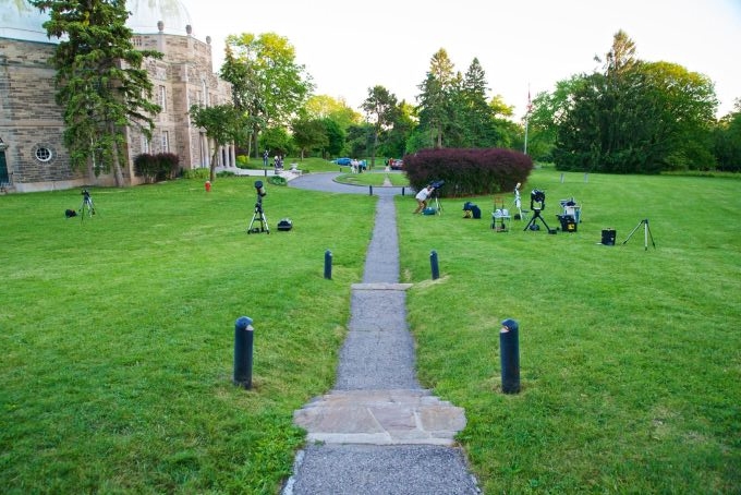 telescopes on the DDO lawn