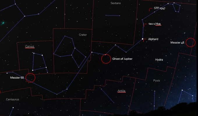 deep sky objects in Hydra