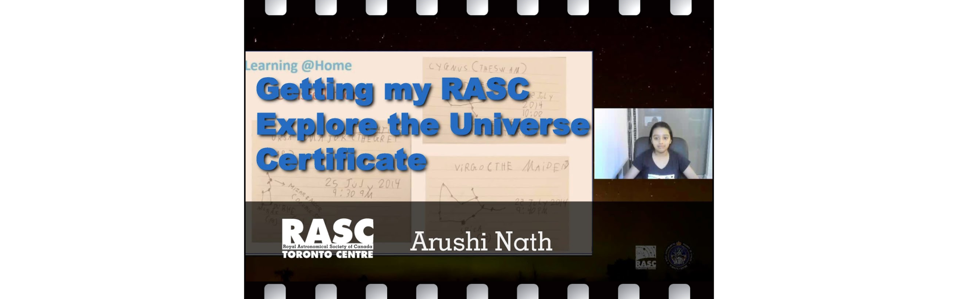 Getting my RASC Explore the Universe Certificate
