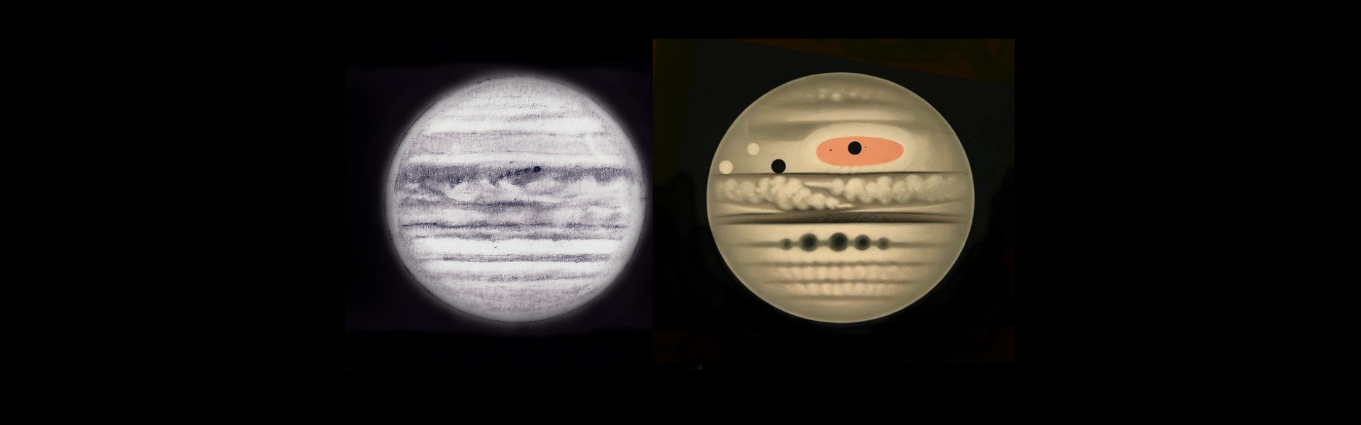 Étienne Trouvelot's images of Jupiter in 1877 and 1880