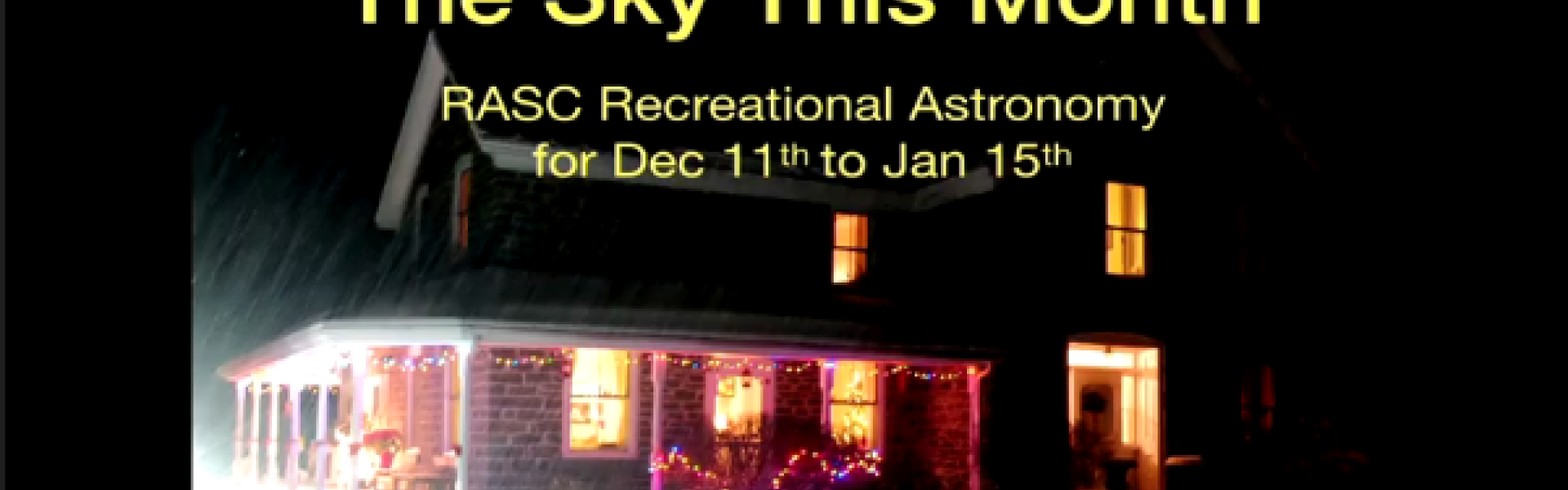 The Sky This Month Holiday 2019-20 Edition