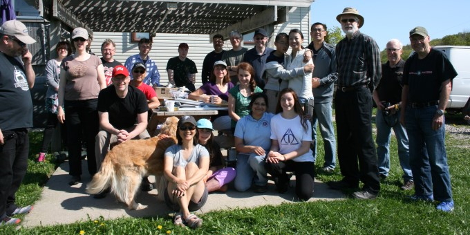 RASC volunteers at a work party